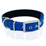 Doggie Elit Dokuma Köpek Boyun Tasması Medium Royal Mavi 2.5x37-45 Cm