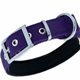 Doggie Elit Dokumadan El Yapımı Köpek Boyun Tasması 2,5x37-45cm Mor