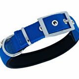 Doggie Elit Dokumadan El Yapımı Köpek Boyun Tasması 2,5x42-50cm Royal Mavi