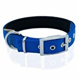 Doggie Elit Dokumadan El Yapımı Köpek Boyun Tasması 2,5x42-50cm Royal Mavi