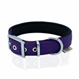 Doggie Elit Dokumadan El Yapımı Köpek Boyun Tasması 2,5x42-50cm Mor