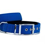 Doggie Elit Dokumadan El Yapımı Köpek Boyun Tasması 3x42-50cm Royal Mavi