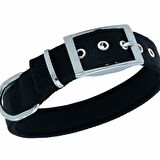 Doggie Elit Dokumadan El Yapımı Köpek Boyun Tasması 3x47-55cm Siyah