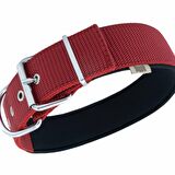 Doggie Elit Dokumadan El Yapımı Köpek Boyun Tasması 5x55-65cm Kırmızı
