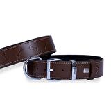 Doggie Deri Kemik Desenli Boyun Tasması S 4x47-55cm Kahverengi