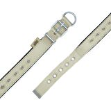 Doggie Konforlu Dokumadan El Yapımı Çivili Köpek Boyun Tasması 2,5x37-45cm K.Haki