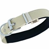 Doggie Comfort Metal Kemik İşlemeli Köpek Boyun Tasması M 3x42-50cm Haki