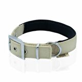 Doggie Elit Dokumadan El Yapımı Köpek Boyun Tasması 2,5x37-45cm K.Haki