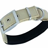 Doggie Elit Dokumadan El Yapımı Köpek Boyun Tasması 2,5x37-45cm K.Haki