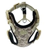 Doggie Havalı Dokuma Köpek Göğüs Tasması XS 1.5x35-45cm Camo