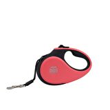 Doggie Soft Seri Otomatik Makaralı Gezdirme Tasması 25 kg / 5 M Pembe