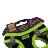 Doggie Havalı Dokuma Neon Serisi Küçük Irk Göğüs Tasması Sarı 3XS-22-26Cm
