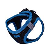 Doggie Havalı Dokuma Neon Serisi Küçük Irk Göğüs Tasması Mavi S-32-38Cm
