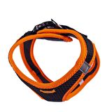 Doggie Havalı Dokuma Neon Serisi Küçük Irk Göğüs Tasması Turuncu S-32-38Cm