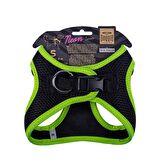 Doggie Havalı Dokuma Neon Serisi Küçük Irk Göğüs Tasması Sarı S-32-38Cm
