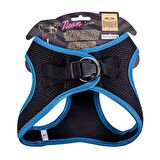 Doggie Havalı Dokuma Neon Serisi Küçük Irk Göğüs Tasması Mavi L-42-48Cm