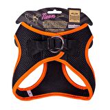 Doggie Havalı Dokuma Neon Serisi Küçük Irk Göğüs Tasması Turuncu L-42-48Cm