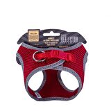 Doggie Havalı Dokuma Reflektör Serisi Küçük Irk Göğüs Tasması Kırmızı 2XS-26-30Cm