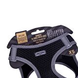 Doggie Havalı Dokuma Reflektör Serisi Küçük Irk Göğüs Tasması Siyah XS-30-34Cm