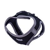 Doggie Havalı Dokuma Reflektör Serisi Küçük Irk Göğüs Tasması Siyah XS-30-34Cm