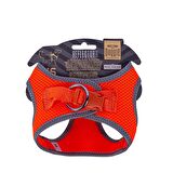Doggie Havalı Dokuma Reflektör Serisi Küçük Irk Göğüs Tasması Turuncu XS-30-34Cm