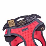 Doggie Havalı Dokuma Reflektör Serisi Küçük Irk Göğüs Tasması Pembe XS-30-34Cm