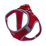 Doggie Havalı Dokuma Reflektör Serisi Küçük Irk Göğüs Tasması Kırmızı L-42-48Cm