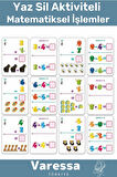 Özel Eğitici Set Serisi Zeka Geliştirici 4 İşlem Eğlence Matematik Sayılar Yaz Sil Aktivite Kartları