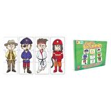 Eşleştir.Ben Kimim?Mukavva Puzzle
