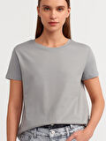 Bisiklet Yaka Basic T-shirt