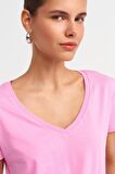 Dilvin V Yaka Basic T-shirt Pembe