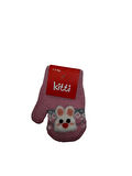 Spteks Kitti 1-3 Yaş Kız Bebe Şeker Pembe Renk Kışlık Örme Eldiven