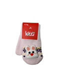 Spteks Kitti 1-3 Yaş Kız Bebe Açık Pembe Tavşan Figürlü Kışlık Örme Eldiven