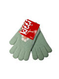 Spteks Kitti 4-8 Yaş Kız Çocuk Mint Renk Çiçek Desenli Kışlık Örme Eldiven