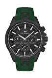 Ferro FM11379DWT-ZF2 Quartz Silikon Yeşil Siyah Kadran 46 mm Erkek kol Saati