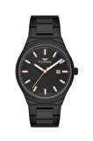 Ferro Quartz Çelik Siyah 43 mm Erkek Kol Saati