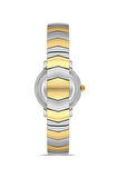 Ferro FL43009A-D3 Quartz Çelik Altın/Gri Lacivert Kadran 28 mm Kadın Kol Saati
