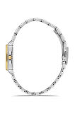 Ferro Quartz Çelik Altın/Gri Siyah Kadran 28 mm Kadın Kol Saati