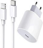 inovaxis Apple iPhone Uyumlu 20W Usb-C Güç Adaptörü + Usb-C Lightning Şarj Kablosu Seti 1 Metre