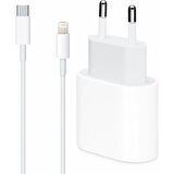 inovaxis Apple iPhone Uyumlu 20W Usb-C Güç Adaptörü + Usb-C Lightning Şarj Kablosu Seti 1 Metre