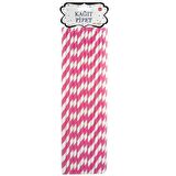 PİPET KAĞIT PEMBE ÇİZGİLİ 26CM 25'Lİ