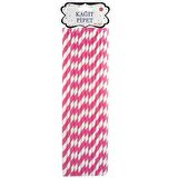 PİPET KAĞIT PEMBE ÇİZGİLİ 26CM 25'Lİ
