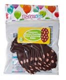 BALON 14'LÜ SOMON PUANTİYE BASKILI KAHVERENGİ
