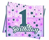 MASA ÖRTÜSÜ HAPPY BİRTHDAY 1 YAŞ PEMBE(PLASTİK)