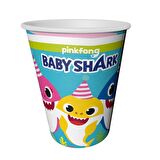 LPB6386 Balonevi, Baby Shark Parti Zamanı 8 adet Kağıt Bardak 220/240cc