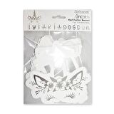 TUN4398 Unicorn Silver, İyi Ki Doğdun Banner 2.5 m