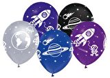 Balon Astronot Uzay Çepeçevre Baskili ( 100 Adet )