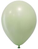 Balon Düz Pastel Makaron 12 İnc Yeşil ( 100 Adet )