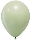 Balon Düz Pastel Makaron 12 İnc Yeşil ( 100 Adet )