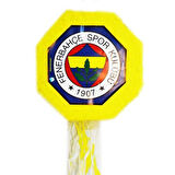 Pinyata Fenerbahçe orjinal lisanslı 42 cm çaplı ahşap sopalı uçları püsküllü gerçek patlayabilen pinyata sarı lacivert